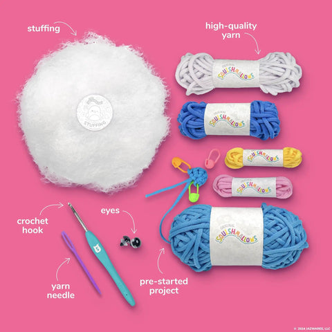 Bluebird Crochet Kit For Beginners With Pre Started Magic Loops Yarn Crochet Hook Starter Hooks And Step By Step Tutorials displayed