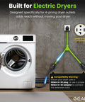 Four Prong Dryer Y Splitter Cable 30 Amp NEMA 14 30P To Dual NEMA 14 30R Receptacles STW 10AWG 4C Power Cord connected to dryer