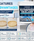 Heavy Duty Clear Waterproof Sealant 5 Gallon Water Based Flexible Coating for sealing cracks in various surfaces.