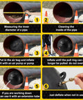 2 Inch To 20 Inch Inflatable Pipe Plug For Sewer Testing With Accessories Rubber Plumbing Balloon For Sewage Pipeline Inspection steps and usage instructions.