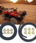 Gas Fuel Line Set With Three Sixteenth Inch And One Quarter Inch Rubber Tubes And Twelve Clamps, 3.3 Feet Per Line, on ATV