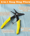 2 In 1 Snap Ring Pliers For Internal And External Circlips, Adjustable 10 To 40mm, on a textured surface