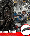 Technician using Beefy 29 To 48 Inch Adjustable Pry Bar With 180 Degree Rotating Head For Flexible Angles And Tight Space Access Heavy Duty Carbon Steel Crowbar For Industrial Disassembly And Repairs on machine.
