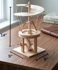 Hands On Leonardo Da Vinci Helicopter Model Kit For STEM Learners Aerial Screw Project Fun Physics Toys Engineering Challenge 60 Minute Build Learning Resources History Of Flight, 14 x 9 x 9 in wooden model