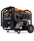 Tri Fuel Portable Generator With 12500 Starting Watts And 9500 Running Watts for home backup and jobsite power, side view