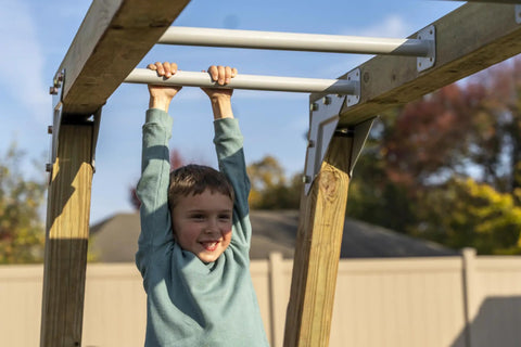 DIY Monkey Bars Kit 12 Pack Heavy Duty Outdoor Playset For Kids With UV Resistant Material And Powder Coated Finish 21 Inch Length Easy Backyard Setup Built Tough For Nonstop Outdoor Fun