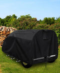 Beefy Waterproof Log Splitter Cover 1200D Oxford Cloth Weatherproof All Season Protector 94x49x42 Inches covering a splitter