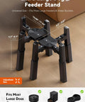 Fully Adjustable Extra Large Dog Bowl Stand For Big Paws Custom Height Width Length Sturdy Pet Water Dispenser Holder Stand Only showing adjustable sizes and dimensions for large feeders.