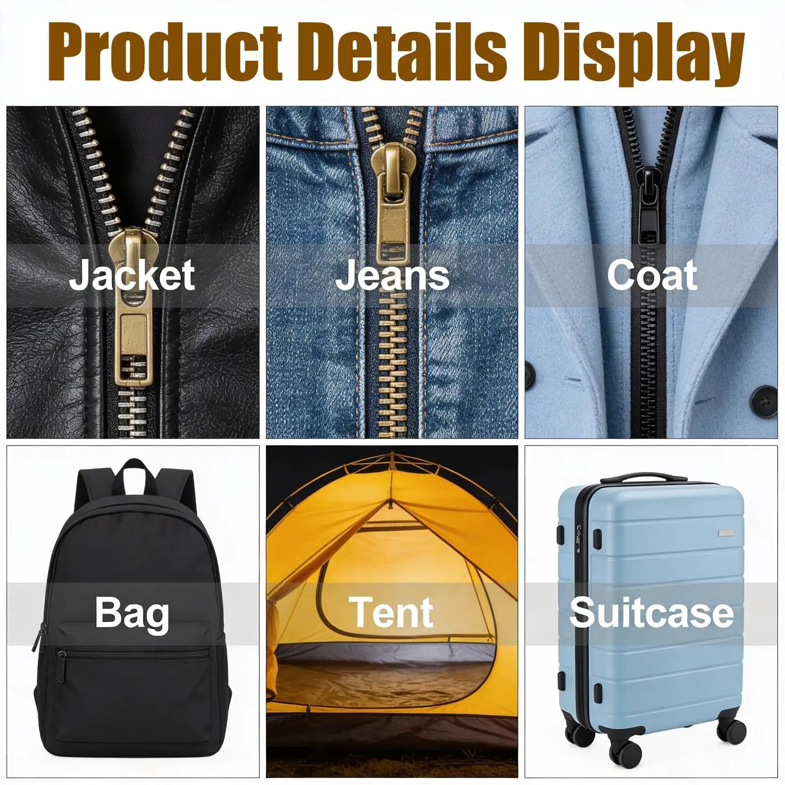 43 Piece Zipper Repair Kit With Universal Zipper Pulls ✓