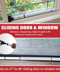 Adjustable Portable Door Security Bar for Hinged and Sliding Doors and Windows, Heavy Duty Door Stopper
