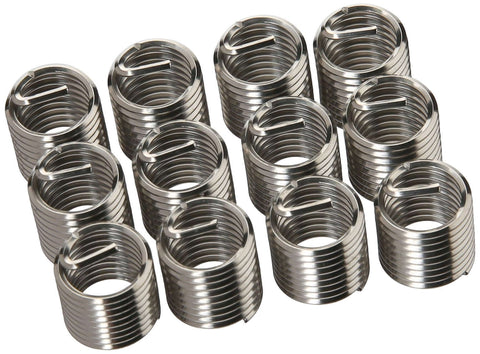 304 Stainless Steel Helical Insert M10x1.25 Thread Tough As Nails Pack Of 12 For Durable Thread Repair In Auto Machinery And Industrial Projects USA Made Model R464910