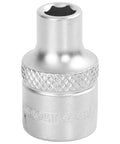 3/8 Inch Drive 6 Point Socket 6mm Metric Beefy Thin Wall Design For Tight Spaces Knurled Grip For Easy Finger Access Deep Cross Hatch