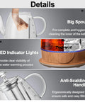 Glass Electric Kettle With Removable Stainless Steel Infuser 1 Liter Dual Purpose For Tea Coffee And Hot Water Auto Shut Off
