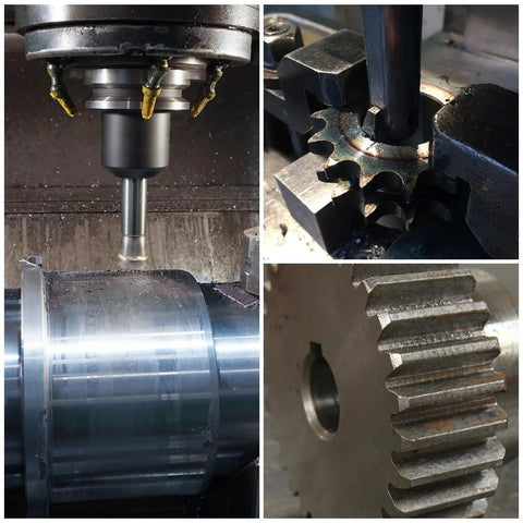 Round Ended Feather Keys Set, 10 Pcs Stainless Steel Key Stock 6 x 6 x 30mm in heavy machinery application