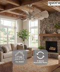 Killer Windmill Wagon Wheel Ceiling Fan, 72 Inch Badass 15 Blade Decorative Fixture For Massive Rooms, in a cozy living room setting.