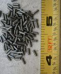 Must Have Dowel Pins 1/16 X 3/16 Stainless Steel 416 Pack Of 26 For Hardware Fasteners Multi Purpose Assortment Kit Mercury Free Non Toxic Corrosion Resistant For Harsh Environments High Temperature Cold Weather Humidity; stainless steel dowel pins next to tape measure