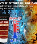 Front view of 1 oz copper anti-seize lubricant tube labeled Ultimate Anti-Seize Lubricant for bolts and spark plugs.