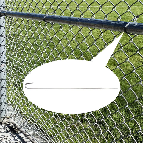 Aluminum Chain Link Fence Ties 8 Inch 100 Pack 12.5 Gauge Wire Hook Ties For Chain Link Dog Fences Easy Bend DIY Friendly 2mm Diameter Garden And Farm Fence Repair Kit For Outdoor Use