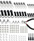 Zipper Repair Kit With Replacement Sliders In Sizes 3 5 And 8 Plus Install Plier for jackets, tents, backpacks, sleeping bags, luggage