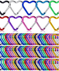 Heart Shape Keychain Clips Multipack Aluminum Alloy Carabiner Hooks For Outdoor Gear Spring Snap Hook Keychain Clips