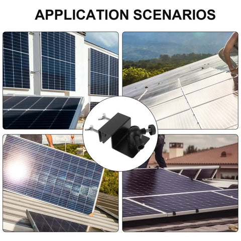 Application scenarios of aluminum solar panel mounting bracket for gutter or roof mounting with universal compatibility.