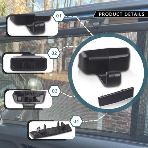 Rear Sun Shade Hook Clip Kit With Cover for Honda Pilot 2016 2022 and Passport 2019 2021 Replacement detail view