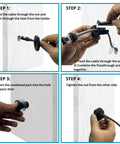 Installation steps for RV Cable Passthrough Grommet For Starlink Mini And RVs Water Resistant Ethernet Coax Pass Through Easy Install