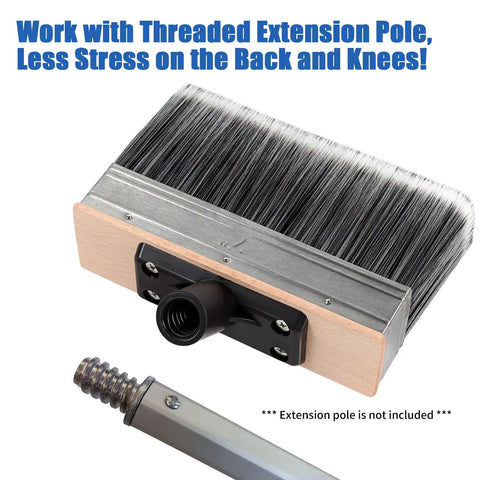 7 Inch Deck Stain Brush Applicator For Wood Fence Brick And Concrete Surfaces Heavy Duty Outdoor Oil Staining Brush with extension pole