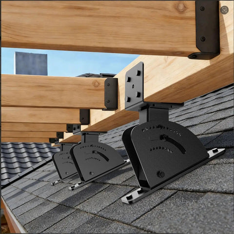 Beefed Up Heavy Duty Roof Riser Brackets Kit For 4x4 And 4x6 Timber Posts That Delivers Real Stable Support For Your Patio Pergola Includes Complete Accessory Set