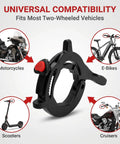 Solid Motorcycle Throttle Cruise Control Lock With Adjustable Abs Mount For 1 2 To 1 5 Inch Tubes universal fit for motorcycles, scooters, e-bikes.