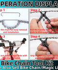 3 In 1 Bike Chain Tool Kit With Master Link Pliers Chain Drift Tool And Chain Hook All In One Chain Breaker Set operation steps