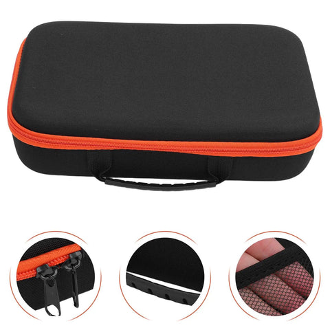 Beast Mode Electric Drill Storage Case Bag With Oxford Cloth And EVA Shell, ultra portable, close-up of zippers and mesh details