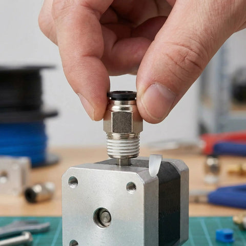 Inserting 20Pcs PTFE Tube Connectors For 4mm Bowden Tubing Push To Connect Quick Fittings For 1.75mm 3D Printer Filament Pneumatic Couplers Tool Free Install Durable Adapters into equipment
