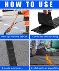 How to use Two Rolls Of 1.97 Inch Asphalt Crack Filler Tape For Driveway Repair And Joint Sealing, Waterproof Patch For Tarmac