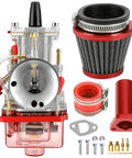 24mm PWK Carburetor Intake Manifold Kit for Predator 212cc and 196cc engines with air filter and installation components