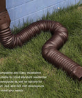 Two Pack Flexible Downspout Extenders For Rain Gutters Extendable From 21 To 68 Inches Durable No Brainer Install