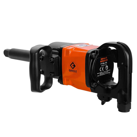 Heavy Duty Air Impact Wrench One Inch Drive Aluminum Housing 1860 Ft Lbs Torque 4000 Rpm Three Speed Control D Handle Grip Pneumatic Tool Straight Firepower Built Like A Tank For Serious Shop Jobs And Mechanic Grind