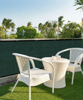 Heavy Duty HDPE Privacy Fence Screen With Custom Sizes For Outdoor Shade Coverage On Patios, Gardens, Yards And Balconies In Dark Green