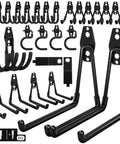 Badass Heavy Duty Garage Hooks With Non Slip Pvc Coating And Professional Grade Steel Build For Insane Weight Capacities And Stress Free Home Organization assorted shapes and sizes in solid steel.