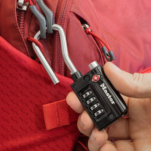 Set Your Own Combination TSA Accepted Luggage Lock 1 5 16 In Wide 4696D Black Padlock For Travel And Indoor Use Travel Ready For Equipment Cases In Audio Visual Photo Trade Shows Medical And Tech Gear
