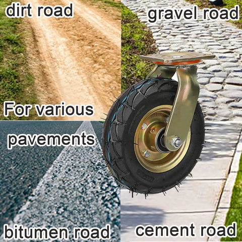 Heavy Duty Castor Wheels Built Tough And Rollin Smooth For Warehouse Floors features sturdy rubber wheel for various pavements.