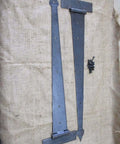 Two Huge Strap T Hinges 24 Inch Hand Forged Gate Hardware Barn Rustic Medieval Iron Set Of 2 Heavy Duty Tee Hinges With Screws