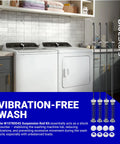Upgraded Washer Suspension Rod Replacement Kit W10780045 displayed in kitchen with washer and dryer setup