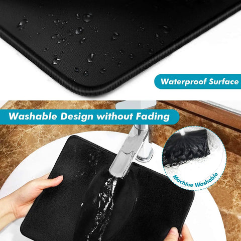 11 X 8.7 Inch Mouse Pad With Stitched Edges And Non Slip Base being washed, showcasing its waterproof and washable design.