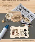 Beginner Friendly Wood Burning Kit With Markers Heat Gun Wood Slices Stencils Transfer Paper Pencil And Plaques Dope Gift