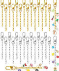 30 Piece Set Silver And Gold Keychains With Swivel Snap Hooks Plus Extender Chain For Custom Bag Charms Phone Straps Creates Sick Bling Adds Funky Decor To Wallets Keeps Stuff Secure Everyday Ready For Makers Looking To Upgrade Gear Fast. 30-piece gold and silver keychain set with swivel snap hooks and extender chains