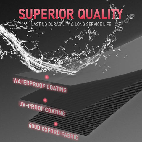 Illustration of waterproof, UV-proof coatings, 600D Oxford fabric for Welder Cover Waterproof Protective Dust Cover For Welding Machine With Storage Pockets