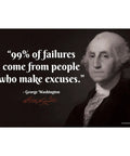 George Washington quote on failure, part of Eight American Presidents Quotes Poster Set For Classrooms And Homes, 12 by 18 inches, USA made
