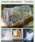 8x10 Ft Ultra Fine Garden Mesh Netting Thick Protective Barrier For Vegetables Fruits And Plants, installed on a raised bed