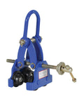 Steel Quick Install Manual Trolley 4000 Lb Capacity With Four Rollers Lifting Eye And Safety Ring 10 Inch Headroom Blue